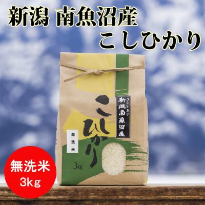 ふるさと納税 南魚沼市 【毎月定期便】南魚沼産こしひかり精米(無洗米)【3kg】全3回 | 