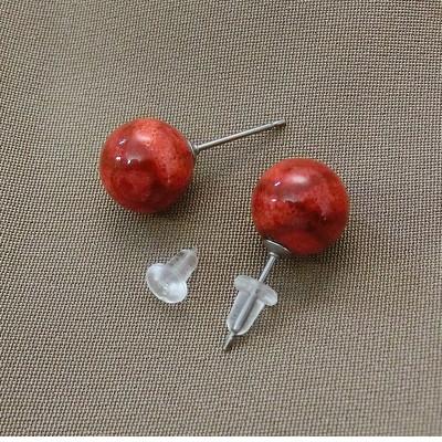 ふるさと納税 和泉市 珊瑚のピアス(10ミリ玉) |  | 01