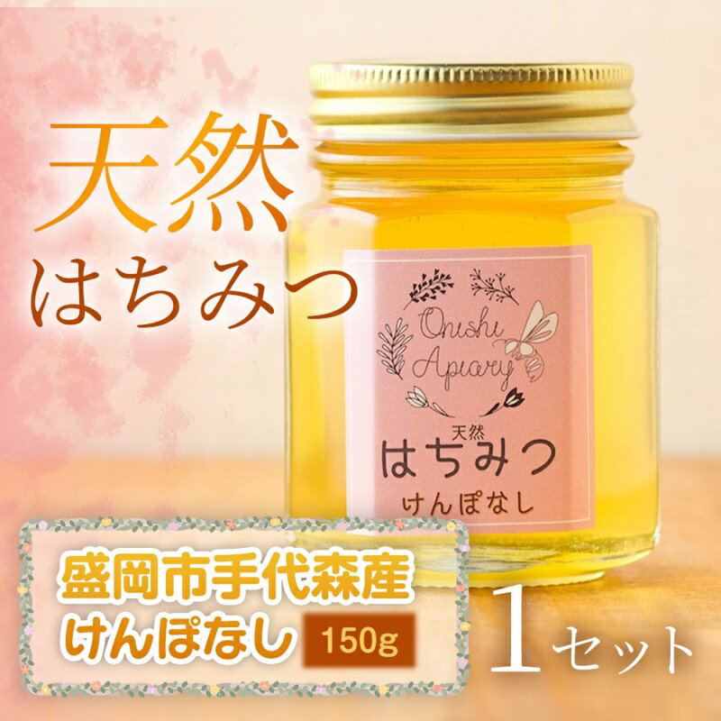 【ふるさと納税】 けんぽなし 蜂蜜 150g 1セット 国産 はちみつ 天然 無添加 無加工 盛岡市手代森産 季節の蜂蜜 希少 濃厚 上品な香り スイーツ ご褒美 美容 岩手県 盛岡市 東北 岩手 盛岡 大西養蜂場