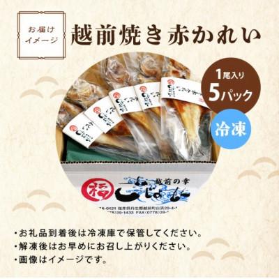 ふるさと納税 越前町 【のし付】【温めだけ】焼き調理済み 国産 越前赤かれい 5尾 干物 焼きカレイ |  | 03