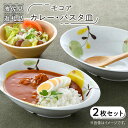 【ふるさと納税】【波佐見焼】モコア カレー・パスタ皿 ボウル 2枚セット 食器 皿 【陶豊】 [OE19]