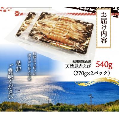 ふるさと納税 紀美野町 紀州和歌山産天然足赤えび540g(270g×2パック)　化粧箱入 |  | 03