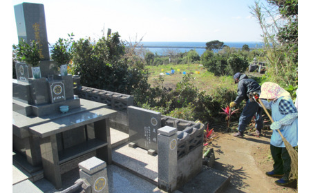 種子島 西之表 お墓 の お掃除 及び 献花 サービス(1回分)　NFN108【300pt】