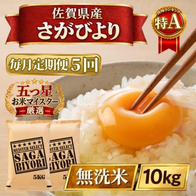 ふるさと納税 江北町 【毎月定期便】【無洗米】さがびより10kg【5kg×2袋】(江北町)全5回