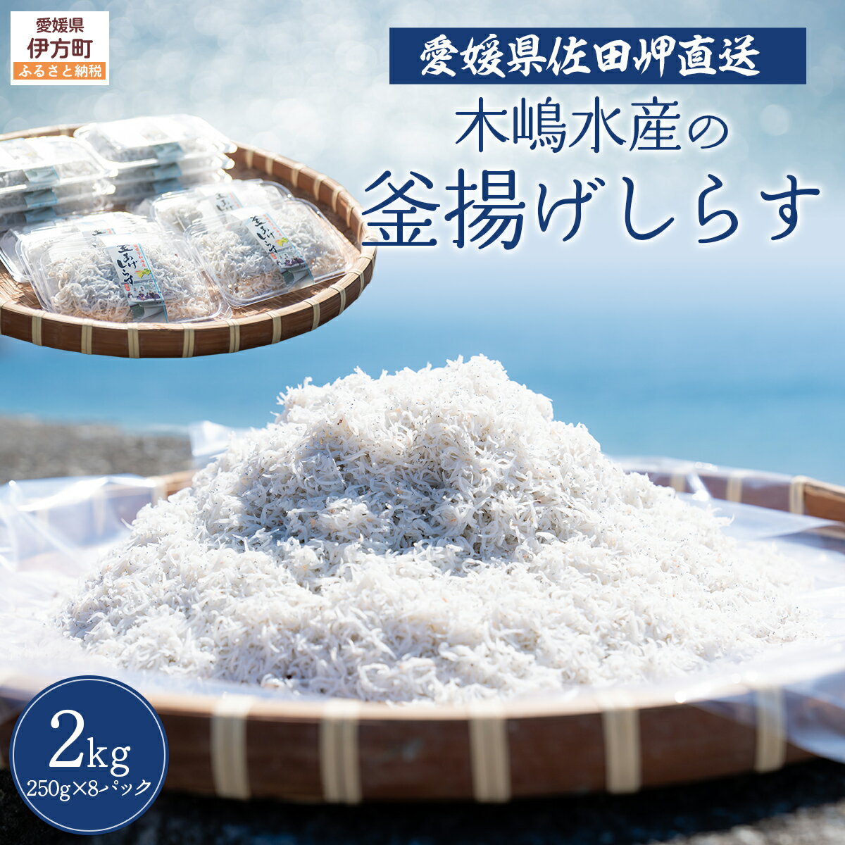 【ふるさと納税】【愛媛県・佐田岬直送】木嶋水産の釜揚げしらす 2kg（250g×8パック）※離島への配送不可 【ふるさと納税 人気 おすすめ ランキング 魚介類 海産物 魚 釜揚げ しらす シラス 小分け やみつき ご飯のお供 おつまみ 酒の肴 おやつ しらす丼 サラダ】 IKTP011