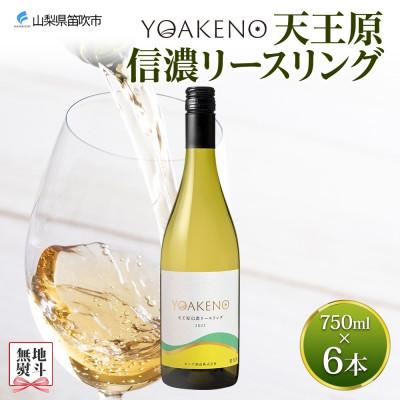 ふるさと納税 笛吹市 【のし付き】山梨県 YOAKENO天王原信濃リースリング 750ml×6本 白 モンデ酒造 笛吹市