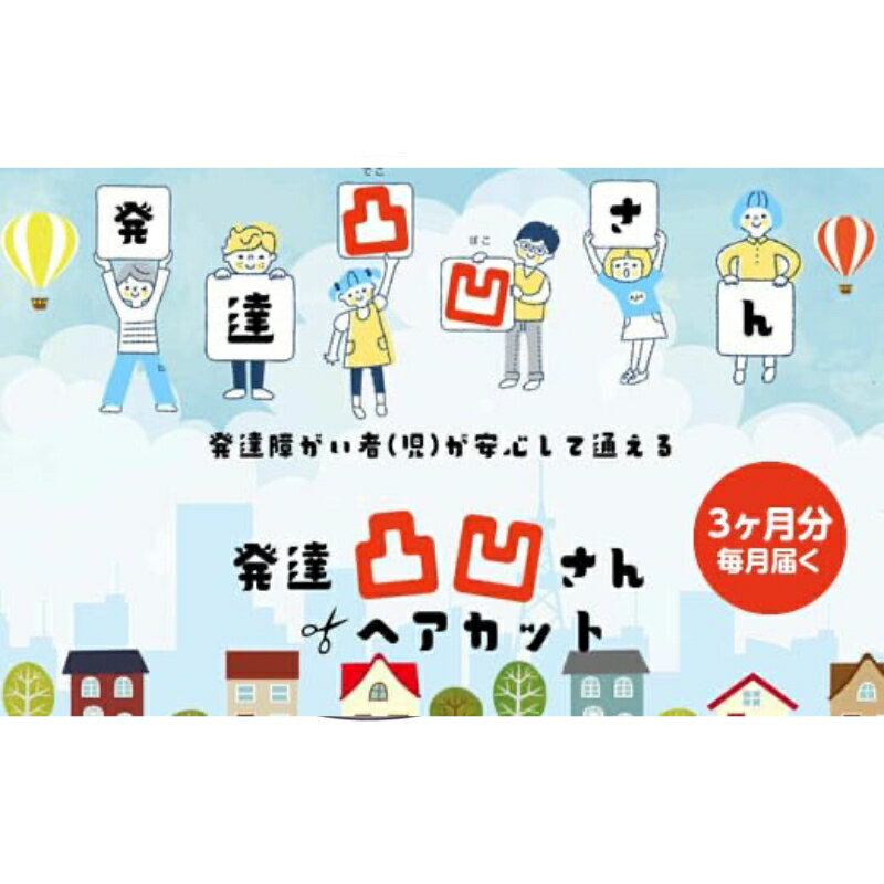 【ふるさと納税】 発達凸凹さんヘアカット券1名様（ヘアカットのみ）、年齢不問券 3回分 / ヘアカット 美容 カット 散髪 美容室