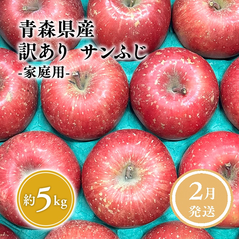 2月発送【訳あり】家庭用サンふじ約5kg【原田青果】りんご 林檎 リンゴ 果物 くだもの フルーツ 不揃い 規格外