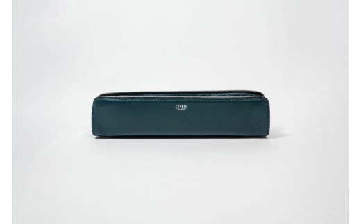 キプリス本革製ペンケース　カラー：グリーン【革小物 革製品 ソフトシュリンクレザー 牛革 しっとり シーンレス 職人 ペンケース】
