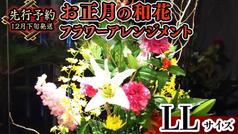 【 お正月 の お花 】 和花 ＊ フラワー アレンジメント LL お正月 花 生花 縁起物 フラワーアレンジメント ギフト [CT054ci]