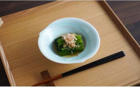 有田焼 青白磁稜線小鉢 5枚組 【貴好人】取鉢 小鉢 シンプル 贈り物 お祝い モダン おしゃれ 大人 上品 おもてなし デザート 5枚 セット A35-360