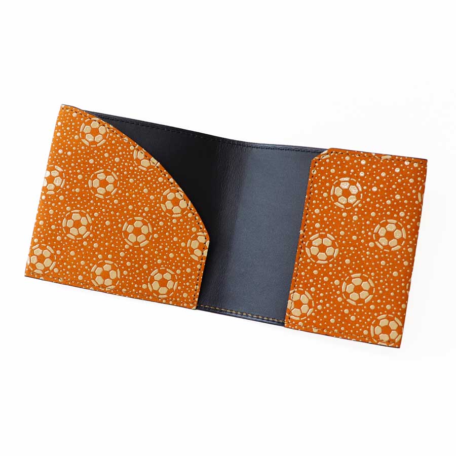 <印傳屋 上原勇七>甲州印傳 印傳屋上原勇七 ポケフィット キャメル×白 球あられ