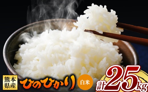 【 令和7年産 】  熊本県産 ひのひかり 白米 25kg | 小分け 5kg × 5袋  熊本県産 特A獲得品種 米 白米 ごはん 銘柄米 ブランド米 単一米 人気 日本遺産 菊池川流域 こめ作り ごはん ふるさと納税 返礼品