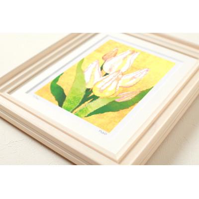 ふるさと納税 茨木市 イラスト作家「菜生」アートフレーム〈チューリップC〉花 |  | 01
