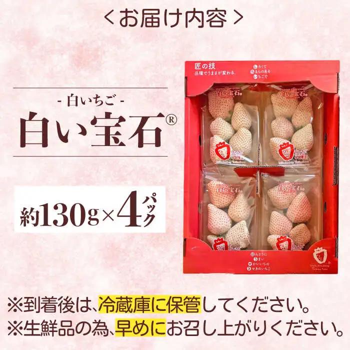 【2027年1月以降順次発送】白い宝石（自宅用）約520g（約130g×4パック） / 佐賀県 / 手島農園 [41ABAB003]