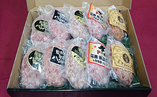 花巻ハンバーグセット（ダブル10個入）5種詰め合わせ 【762】