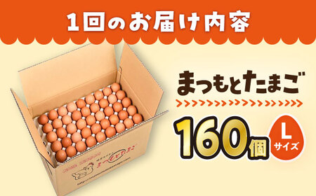 【6回定期便】 まつもとたまご Lサイズ 赤玉 160個 ＜松本養鶏場＞[CCD015]