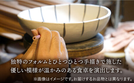 【美濃焼】銀黒オーバルボウル4点 セット【リスの木食器工房】 深鉢 皿 おしゃれ カレー サラダ ボウル 丼 夫婦 陶器 電子レンジ ギフト  [TCT007]