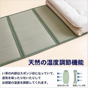 国産い草使用 リバーシブル畳マット TOIRO シングル　ライトベージュ [No.5220-7008]0444