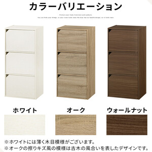 【完成品でお届け】扉付きカラーボックス〔3段〕（ウォールナット）カラーボックス 扉付き 3段 木製 収納棚 扉付き本棚 リビング キッチン 寝室 雑貨 小物 収納 収納ボックス 隙間収納 ラック AK