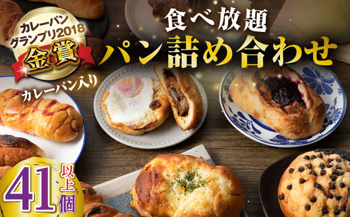 壱岐島満喫食べ放題 パック 41個 セット カレー パン ハード ステーキ 朝食 高級 詰め合わせ 《壱岐市》【パンプラス】[JEU004] 51000 51000円 
