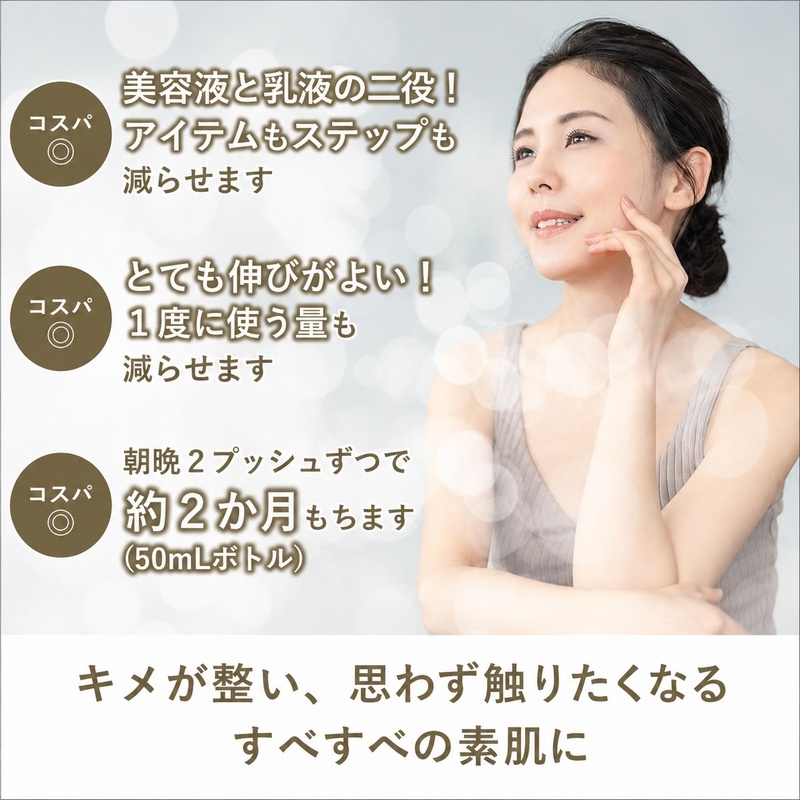 美容乳液 100ml オーガニック認証 エイジングケア 高濃度 レスベラトロール 天然由来100％ 無添加 敏感肌 目元 シワ 紫外線ケア 肌キメ シェアコスメ メンズ にも 約4か月分 