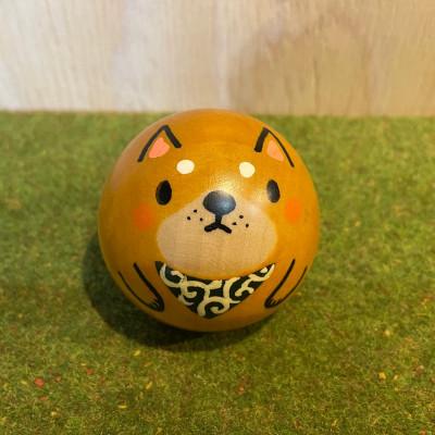 ふるさと納税 吉岡町 【こけしげのコケシ】コロこけし 干支 戌(いぬ) / 茶