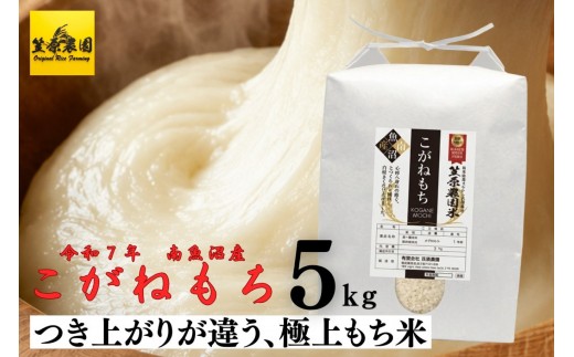 【令和７年産】南魚沼産 笠原農園米 こがねもち（もち米） 5kg 【銘柄米 ブランド米 精米 こがねもち 魚沼産 南魚沼産 プレミアム 新潟米 新潟県産 高評価 高品質 高級 国産米 産直 ご飯 御飯 ごはん 厳選】