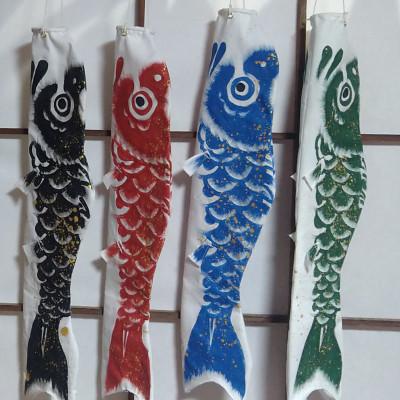 ふるさと納税 潮来市 手描き鯉のぼり　50cm　青 |  | 02