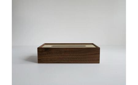 【受注生産】ティッシュケース［ウォールナット］ / ティッシュケース ティッシュカバー ケース カバー インテリア おしゃれ 小物 木目調 木製 SDG’s ナチュラル 雑貨 贈答 ギフト / 恵那市