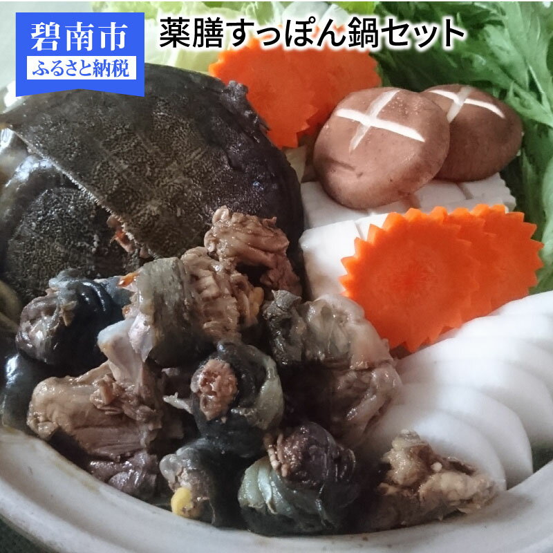 【ふるさと納税】薬膳すっぽん鍋セット 鍋 冬 スープ 燕の巣 にんじん 金針菜 百合 ナツメ クコの実