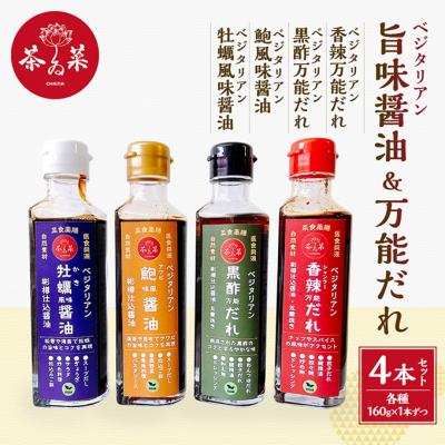 ふるさと納税 安芸高田市 ベジタリアン旨味醤油&amp;万能だれ4点セット[No5895-0808]