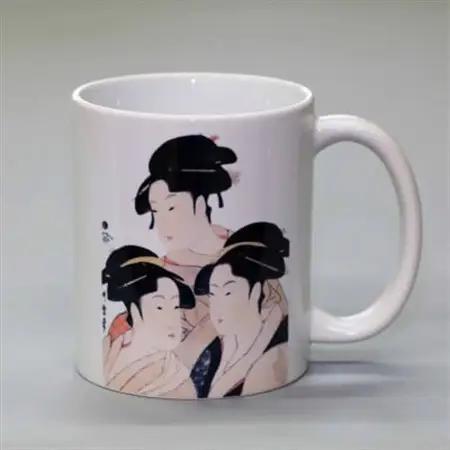 和泉市久保惣記念美術館オリジナルマグカップセット(「猫の当て字　うなぎ」と「世界図」)【1528032】