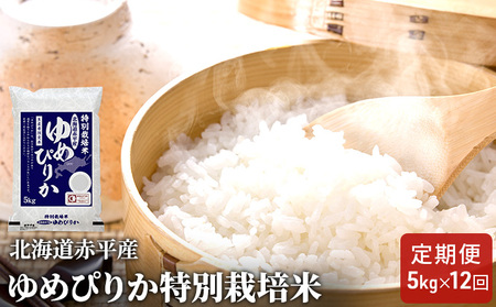 ゆめぴりか精米特別栽培米 北海道産 ゆめぴりか【5kg】【定期便12回】