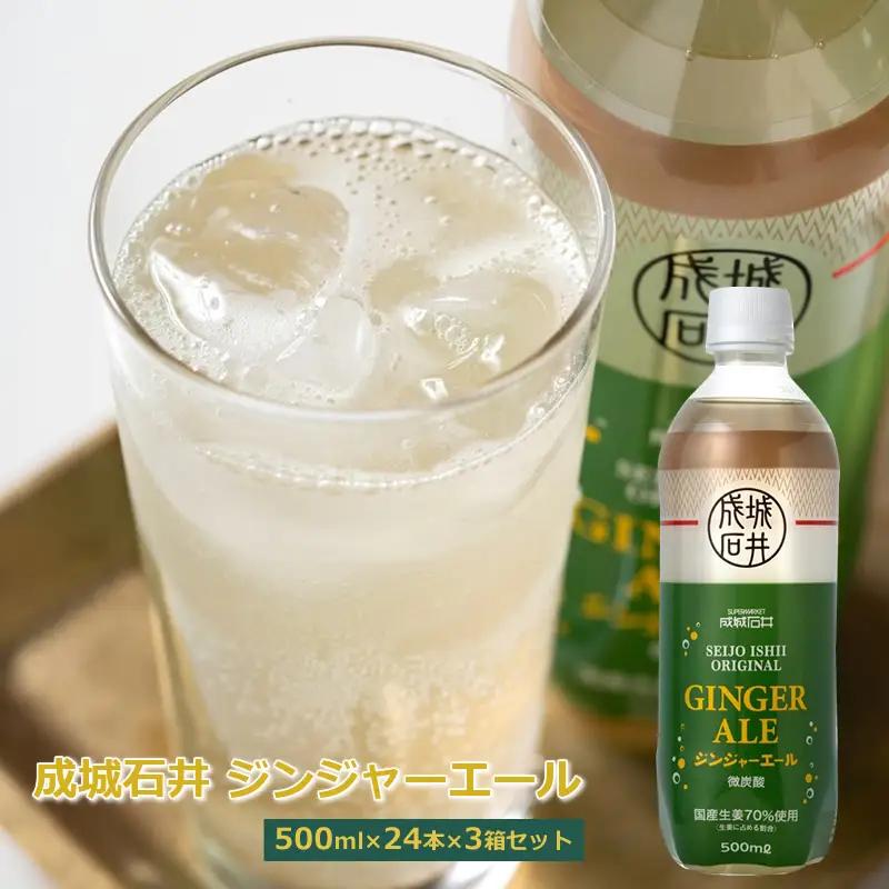 成城石井 ジンジャーエール 500ml×24本×3箱セット
