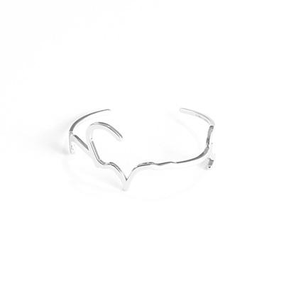 ふるさと納税 静岡市 【國廣沙織×三代目板金屋】Hiraganaバングル　うつくしい　シルバーSサイズ　1個 |  | 01