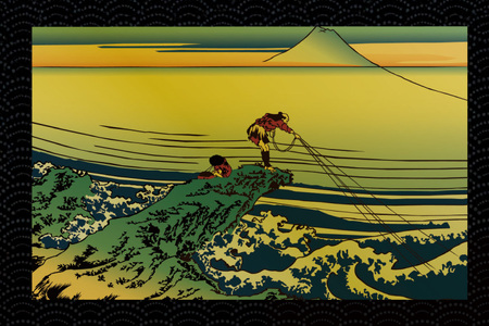 純金 ゴールド 富嶽三十六景 甲州石班澤 カード 1枚 1g ガラス フレーム 1個 [三菱マテリアルトレーディング 兵庫県 三田市 3d28bae300120]