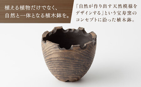 【宝寿窯】植木鉢（小）cera wood[UCN026-2]
