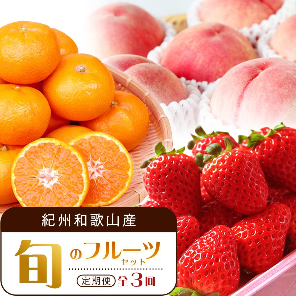【2・7・12月 全3回】紀州和歌山産旬のフルーツセット（いちご・桃・有田みかん）定期便 【魚鶴】【UT70】XF91139