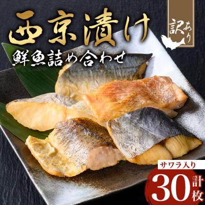 ふるさと納税 曽於市 【訳あり】鮮魚西京漬け(5種×6枚/約1.8kg)