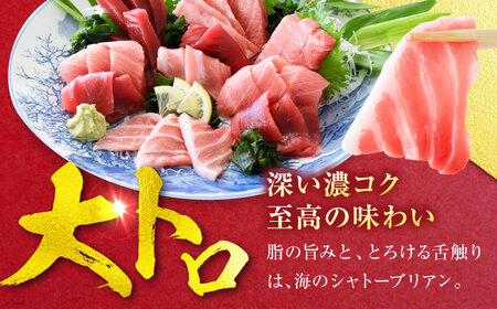 天然 本まぐろ大トロ＆中トロ 各1柵（計約450g）【横須賀商工会議所 おもてなしギフト事務局（本まぐろ直売所 横須賀本店）】[AKAK109]