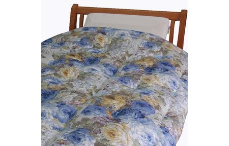 綿わた掛けふとん　シングルロング　ふとん職人の手作り掛けふとん　側生地：ブルー