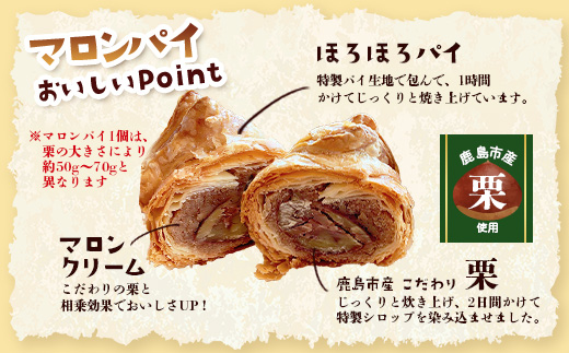 地元の栗を使用 職人の作る特別なマロンパイ 5個入り　匠の技 老舗菓子店ひのでや手作りスイーツ マロンパイ パイ 栗 くり おやつ お土産 プレゼント バレンタイン ホワイトデー 佐賀県 鹿島市 話題