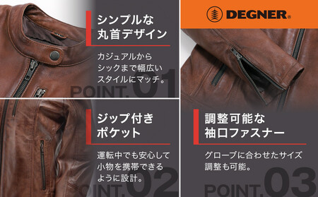 【デグナー】レディースレザージャケット[FR20SJ-9] ブラウン Sサイズ｜京都 バイクギア 人気ブランド レザーアイテム ﾊﾞｲｸ ﾊﾞｲｸ ﾊﾞｲｸ ﾊﾞｲｸ ﾊﾞｲｸ