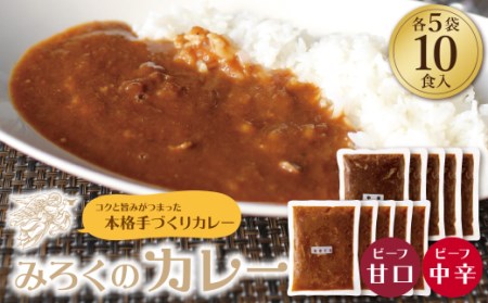 Y27-01 みろくのカレー10食（甘口5食・中辛5食） カレー