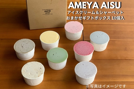 AMEYA AISU アイスクリーム＆シャーベット おまかせギフトボックス 100ML×10個入