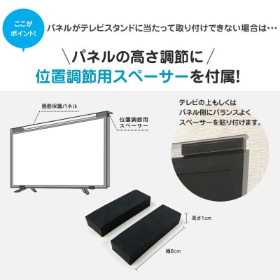 65MBL5　65インチ用　テレビ画面保護パネル　ブルーライトカットタイプ　位置調整用スペーサー付【1669382】