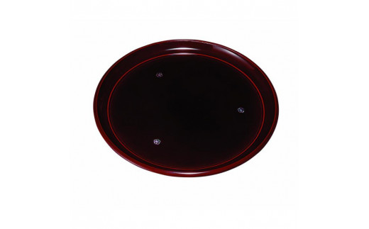 
丸盆 24cm 総溜 明月
