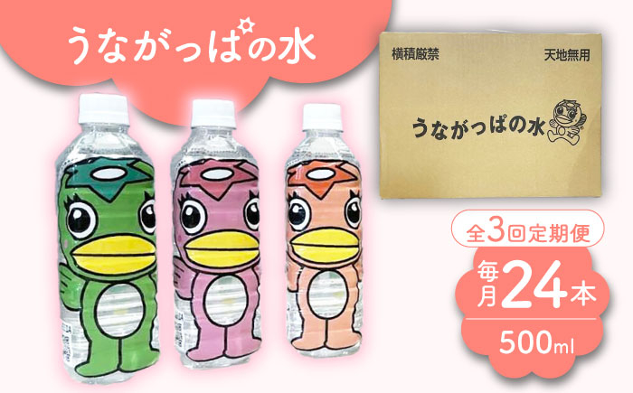 
【3回定期便】 うながっぱの水 1ケース（ 500ml ペットボトル × 24本 ） 2 多治見市 /多治見市観光協会 ミネラルウォーター 備蓄 [TAQ007]
