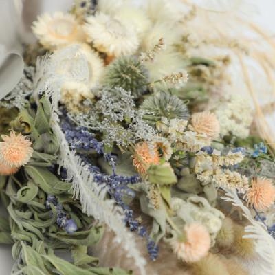 ふるさと納税 茅野市 信州 八ヶ岳の麓から贈るドライフラワースワッグ L(ブルー) |  | 01